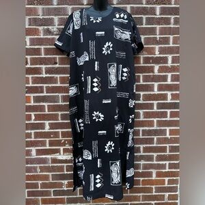Vintage Premier International Dress Womens 2X Short Sleeve long Mumu long dress